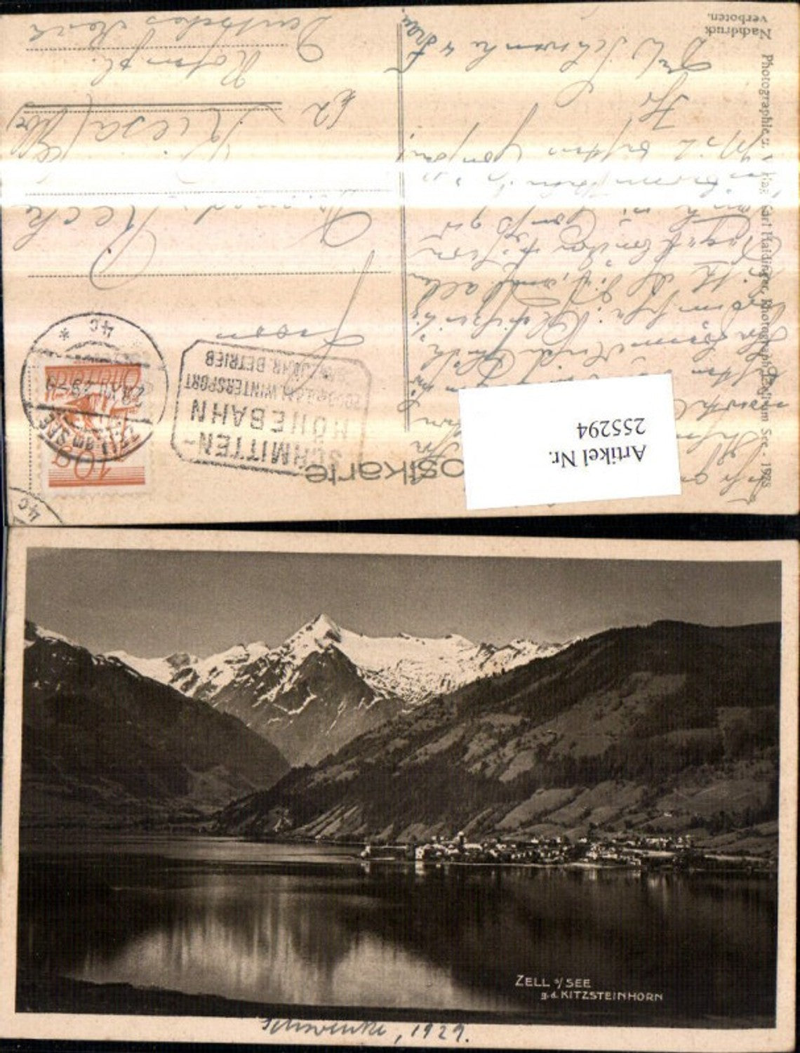 255294,Zell am See Totale geg. d. Kitzsteinhorn Bergkulisse