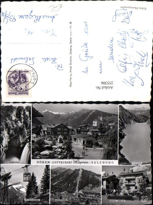 255306,Kaprun Totale Kirche Kesselfall Stausee Hotel Orgler Hauptlager Maiskogel Seilbahn Mehrbildkarte pub Cosy 2016