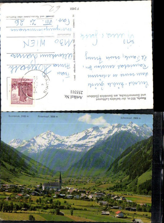 255311,Rauris Totale Bergkulisse Sonnblick Ritterkopf u. Edlenkopf