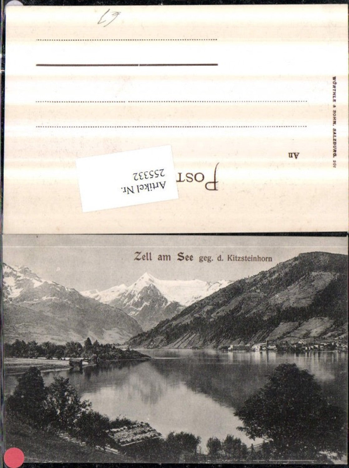 255332,Zell am See Teilansicht geg. d. Kitzsteinhorn Bergkulisse