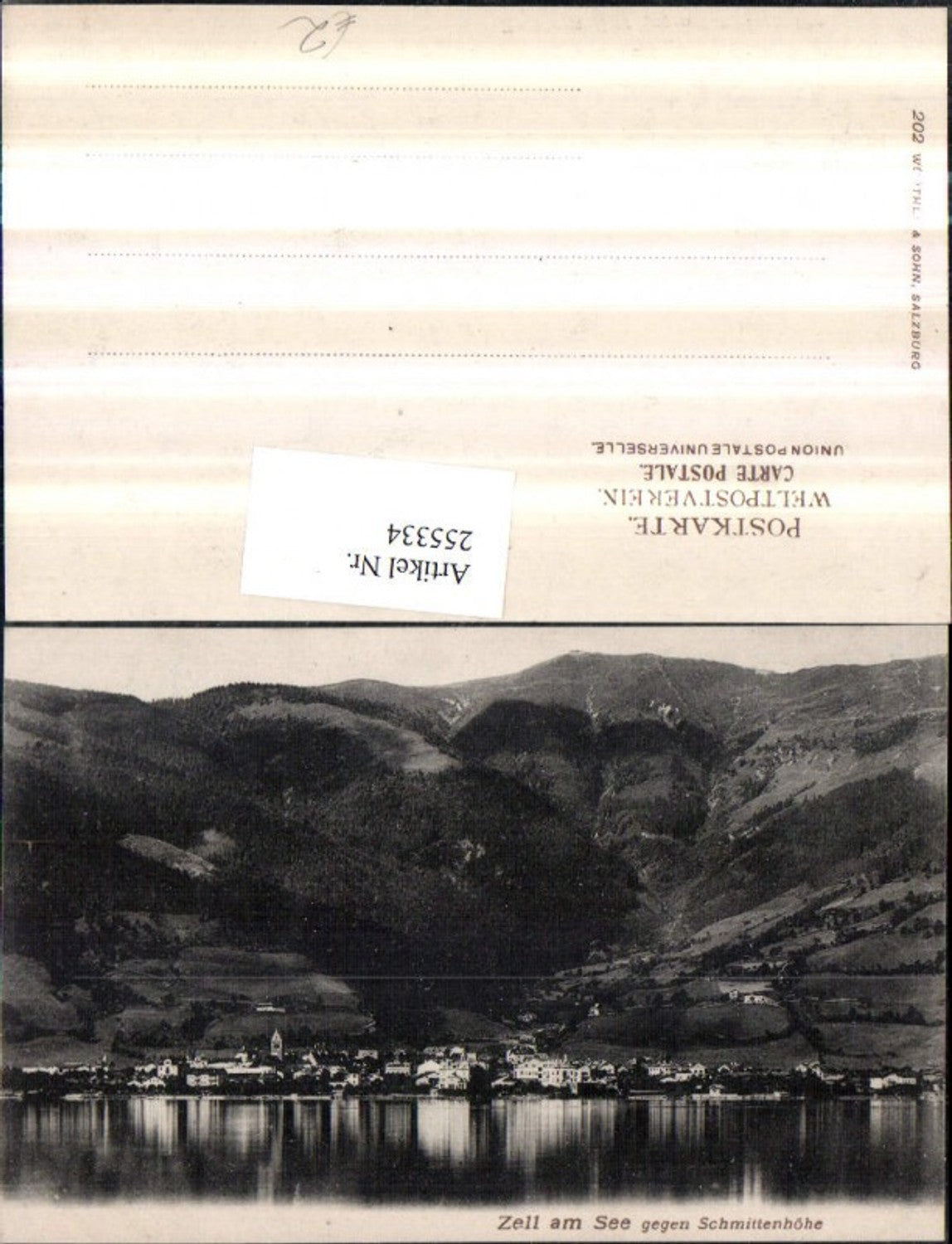 255334,Zell am See Totale geg. Schmittenhöhe Bergkulisse