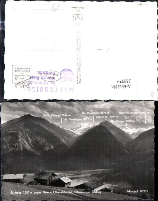 255339,Rechtegg b. Neukirchen geg. Unter u. Obersulzbachtal im Oberpinzgau Bergkulisse