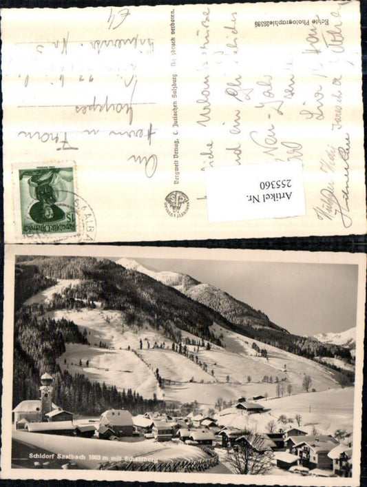 255360,Saalbach Totale m. Schattberg Bergkulisse Winterbild