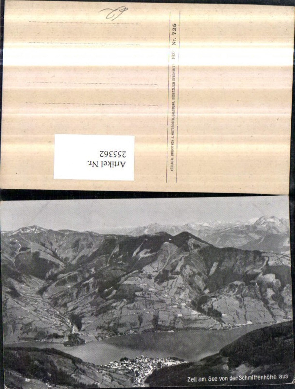 255362,Zell am See Totale von d. Schmittenhöhe aus Bergkulisse