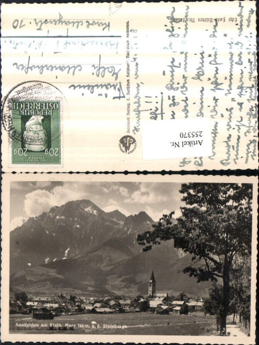 255370,Saalfelden Totale am Steinernen Meer geg. d. Steinberge Bergkulisse