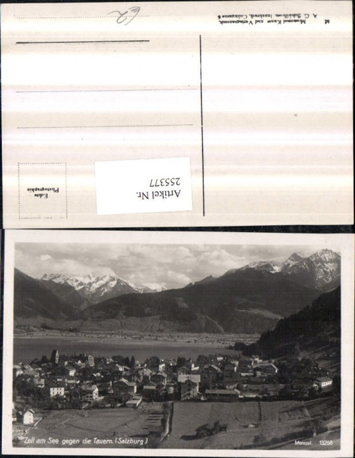 255377,Zell am See Totale geg. d. Tauern