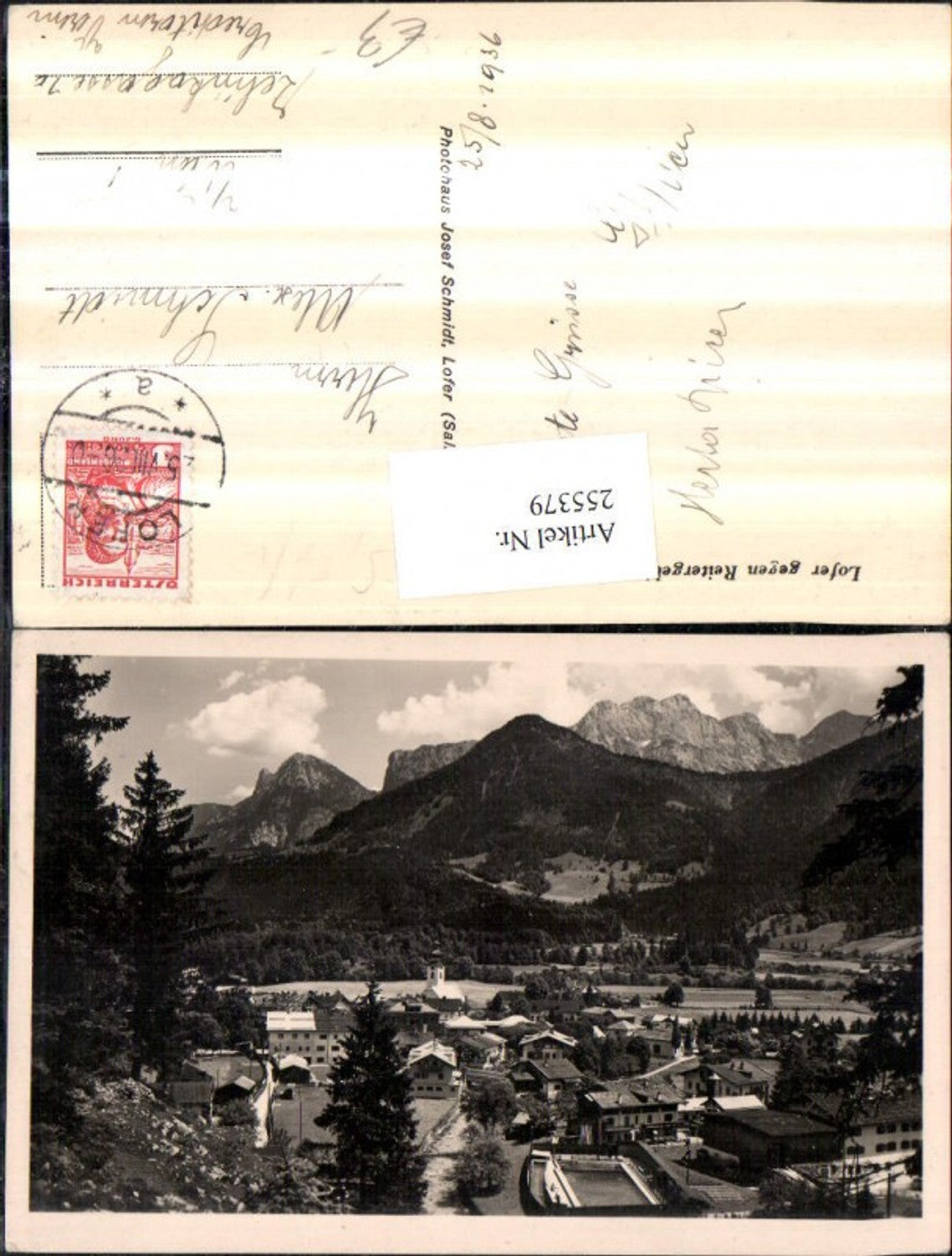 255379,Lofer Totale geg. Reitergebirge Bergkulisse