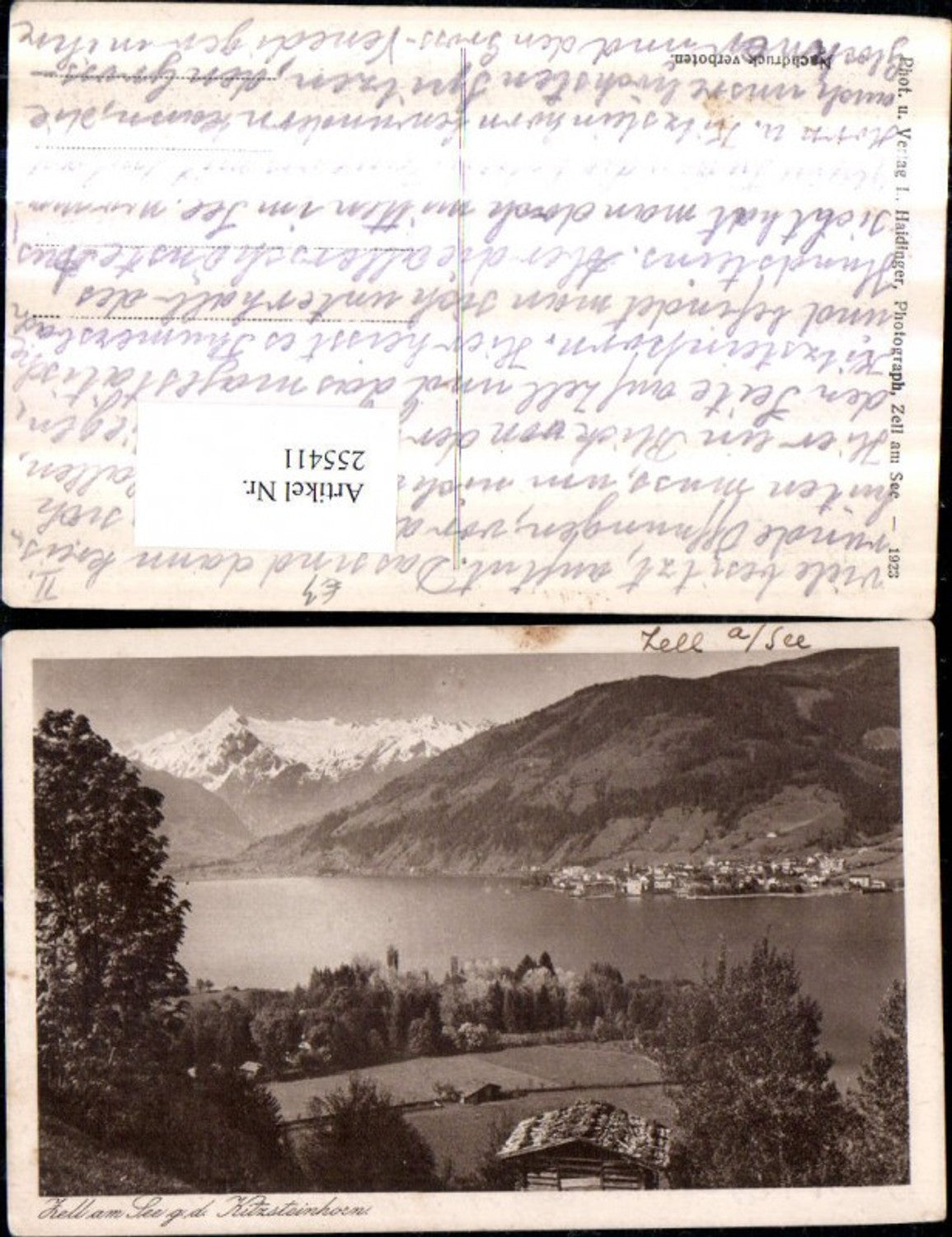 255411,Zell am See Teilansicht m. Kitzsteinhorn