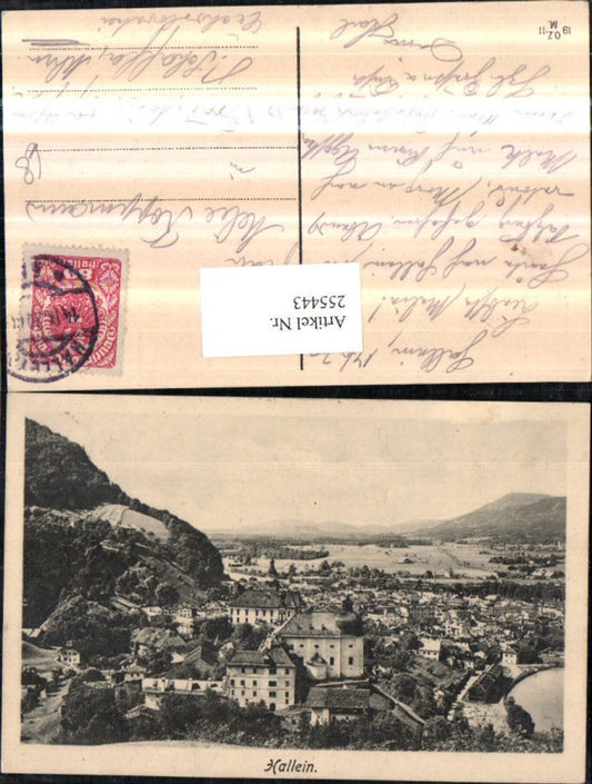 255443,Hallein Totale m. Schloss