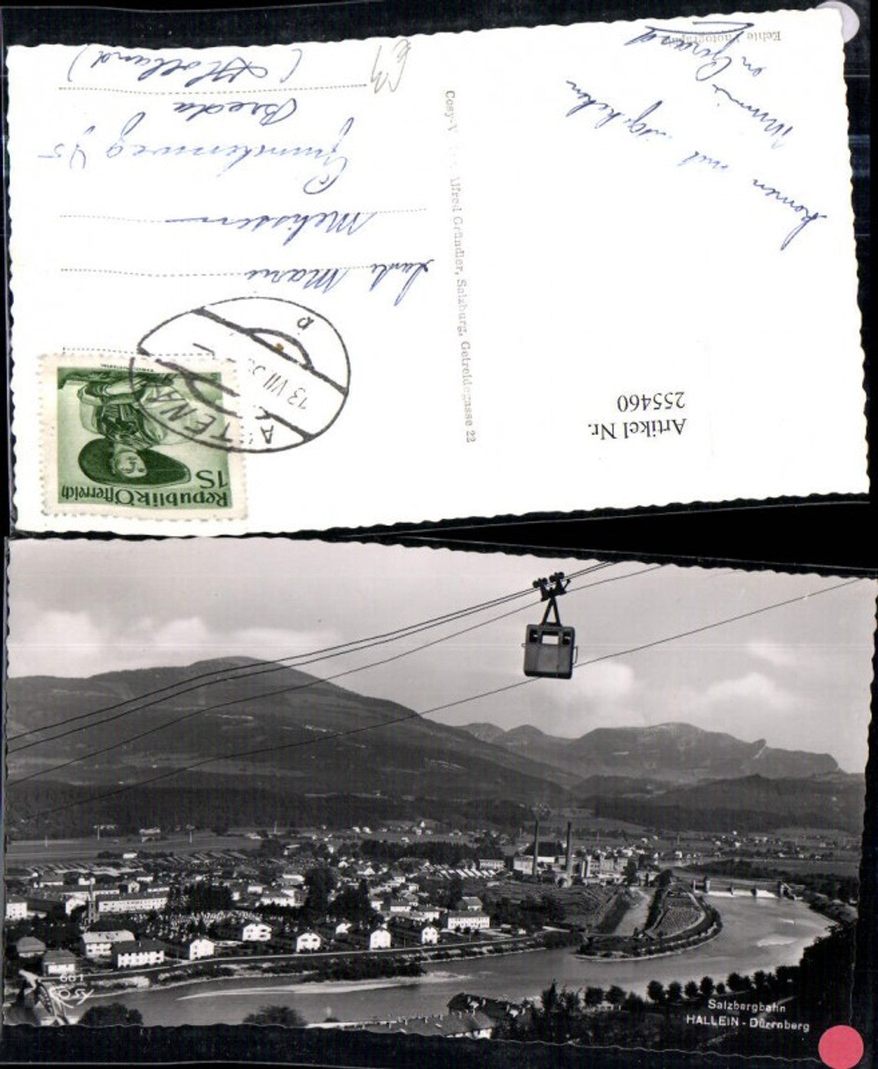 255460,Hallein Teilansicht Salzbergbahn Seilbahn auf d. Dürrnberg pub Cosy 661