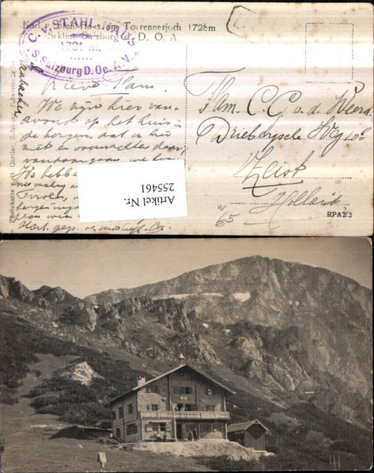 255461,Karl von Stahl-Haus am Torrenerjoch b. Golling an d. Salzach Bergkulisse