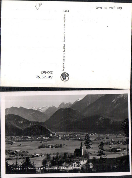 255463,Golling u. St. Nikolaus Totale geg. d. Lammertal u. Dachstein Bergkulisse