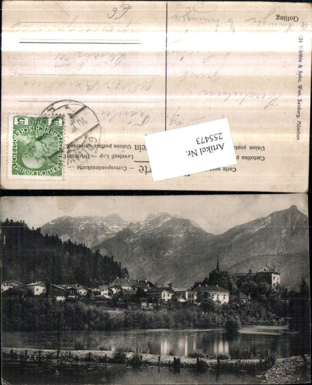 255473,Golling Teilansicht Alte Post Schloss Bergkulisse