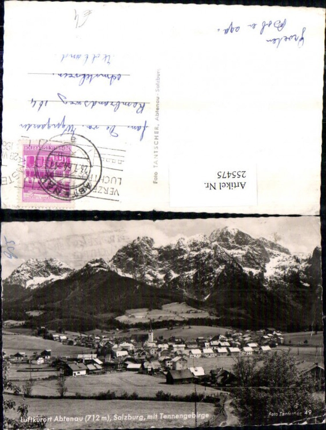 255475,Abtenau Totale m. Tennengebirge Bergkulisse