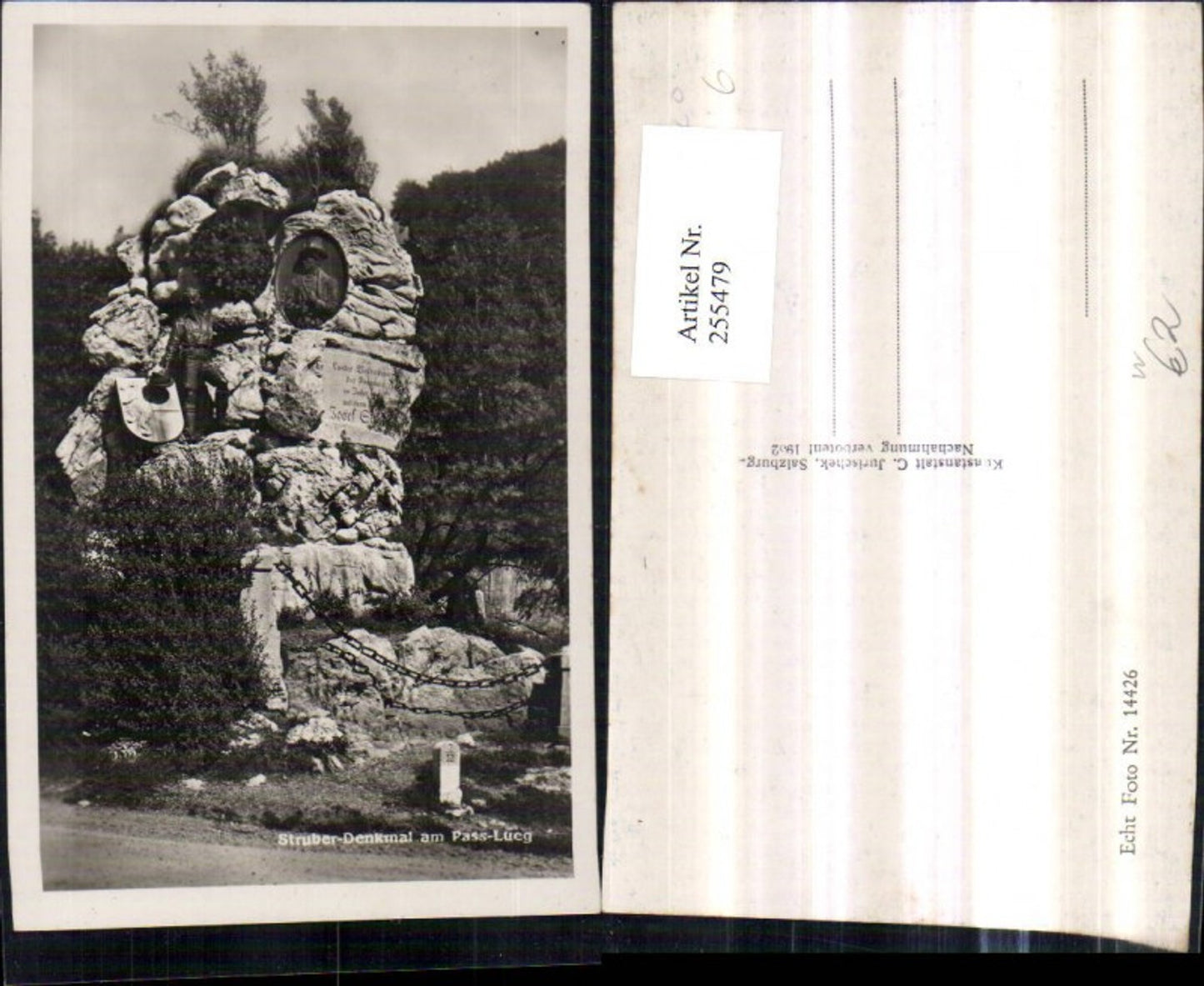 255479,Struber-Denkmal am Pass Lueg b. Golling