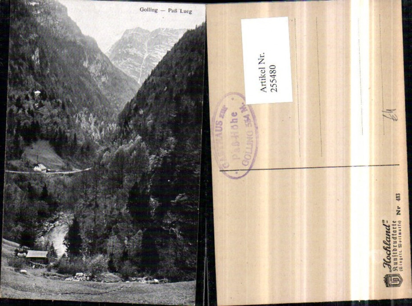 255480,Golling Pass Lueg Bergkulisse
