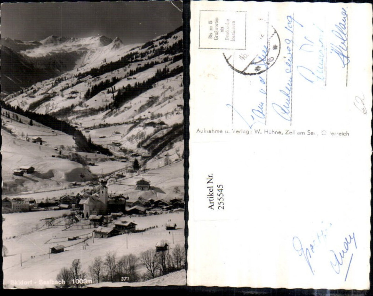 255545,Saalbach Totale Bergkulisse Winterbild
