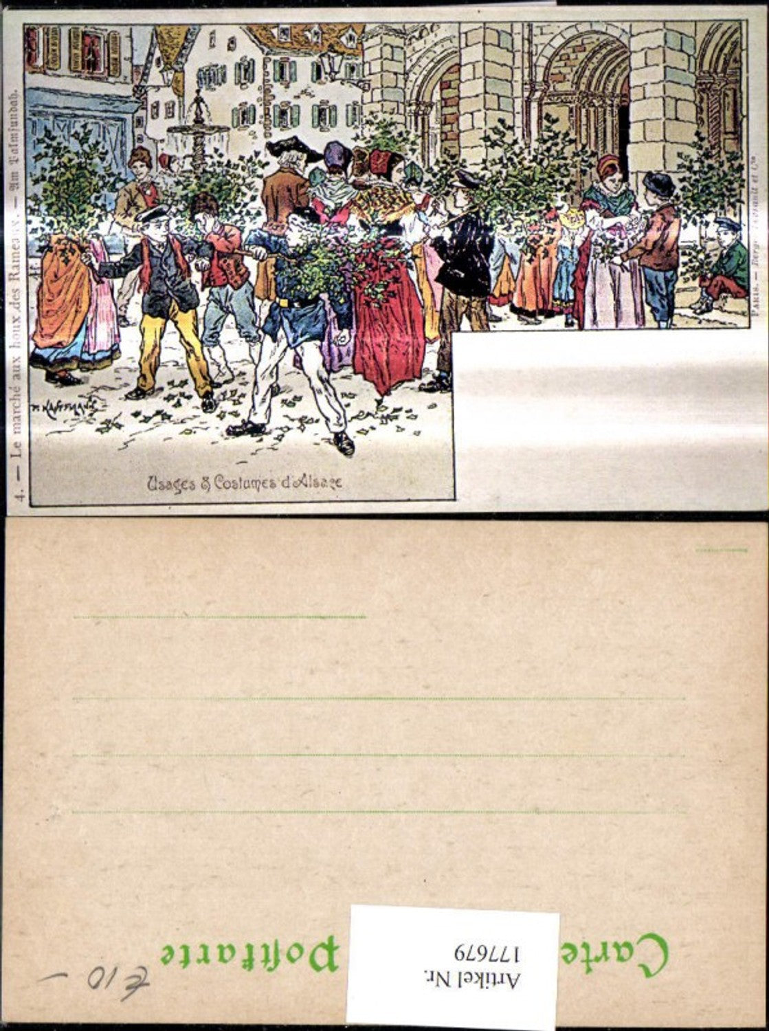177679,Künstler Ak P. Kauffmann Repro Usages & Costumes d Alsace