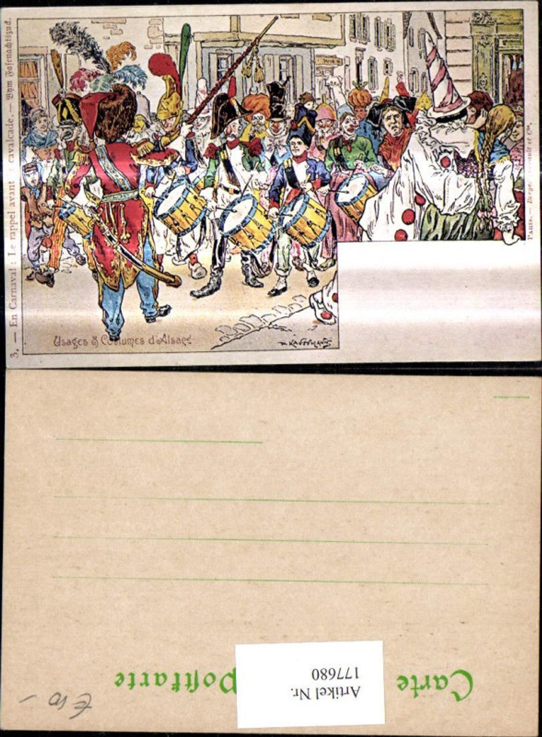 177680,Künstler Ak P. Kauffmann Repro Usages & Costumes d Alsace