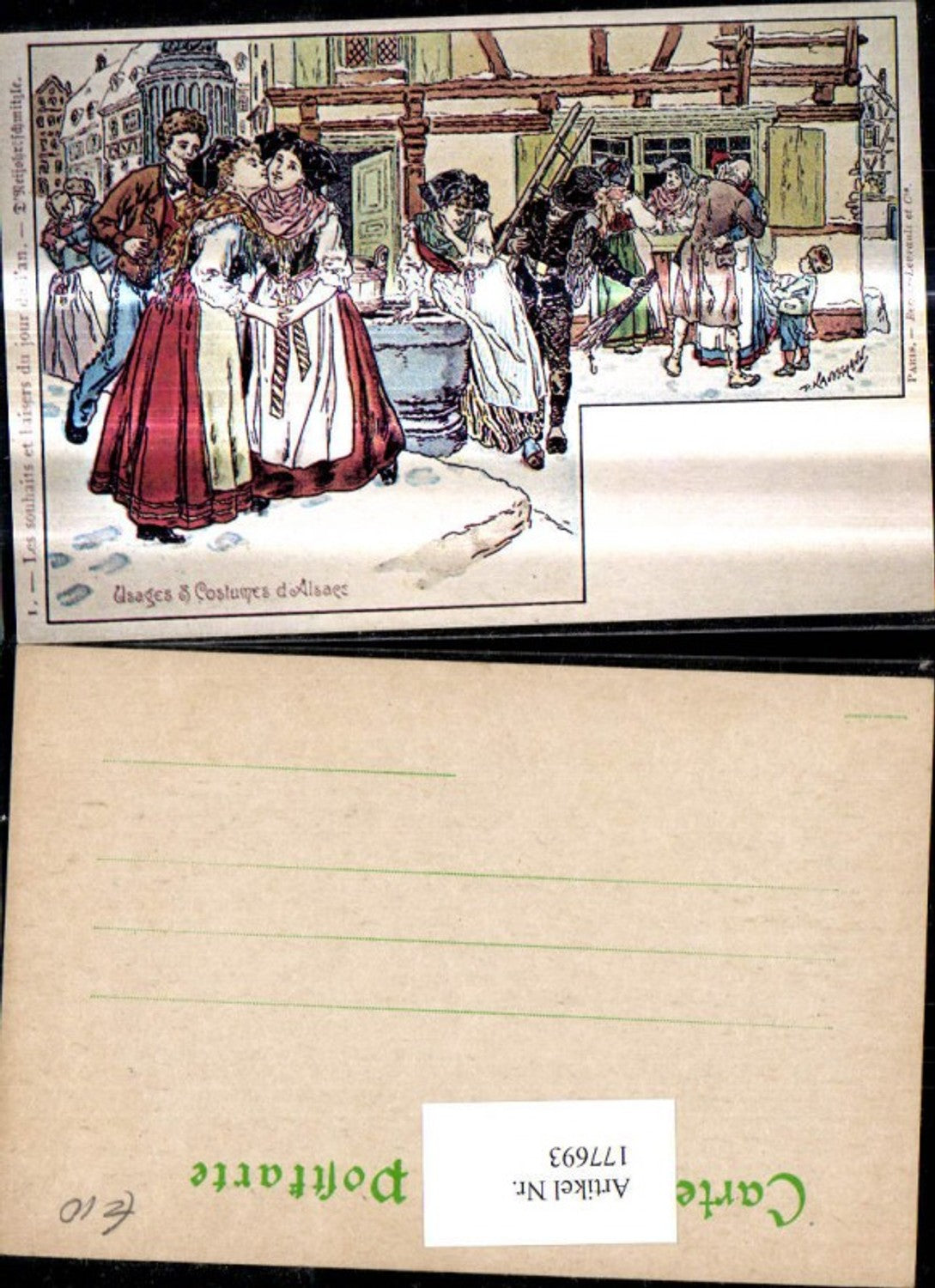 177693,Künstler Ak P. Kauffmann Repro Usages & Costumes d Alsace Schornsteinfeger Rauchfangkehrer Brunnen