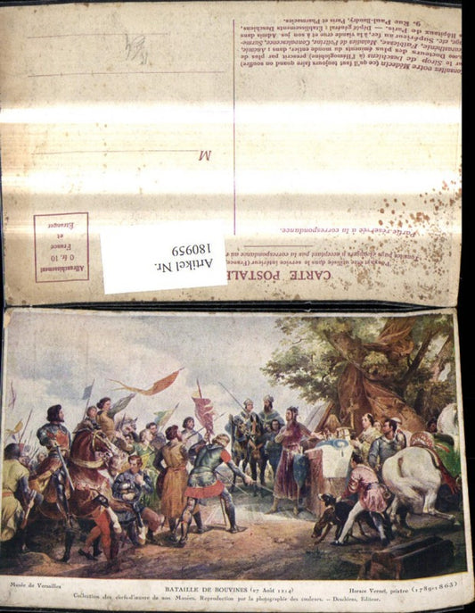 180959,Künstler Ak Horace Vernet Bataille de Bouvines 1214