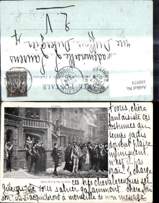 180974,Künstler Ak Comte Henri III et le Due de Guise
