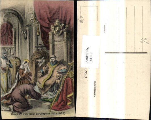 181117,Künstler Ak Henri IV aux pieds de Gregoire VII 1077