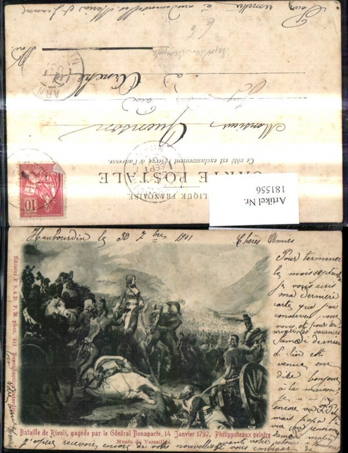 181556,Künstler Ak Philippoteaux Bataille de Rivoli gagnee par le General Bonaparte 1797 Napoleon