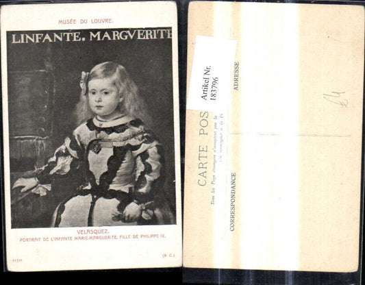 183796,Künstler Ak Velasquez Portrait de L Infante Marie Marguerite Adel
