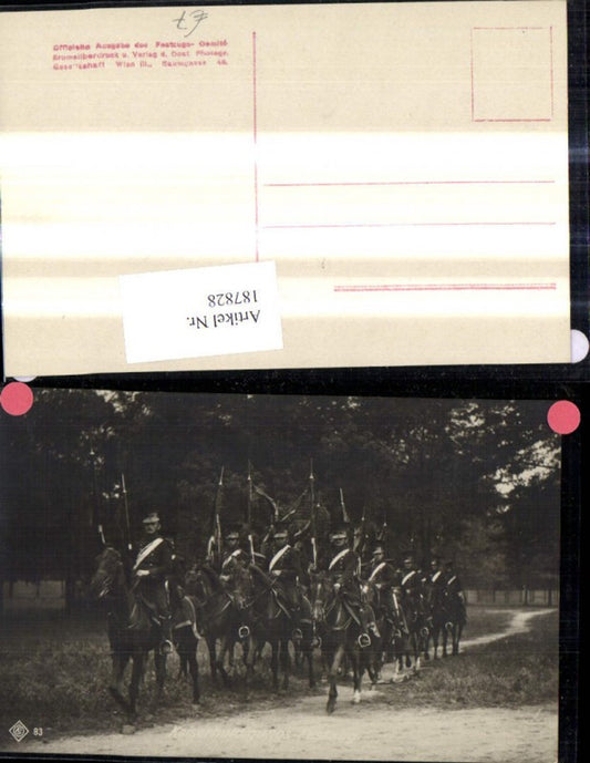 187828,Foto Ak Kaiser Huldigungs Festzug 1908 Adel Monarchie Soldaten Reiter