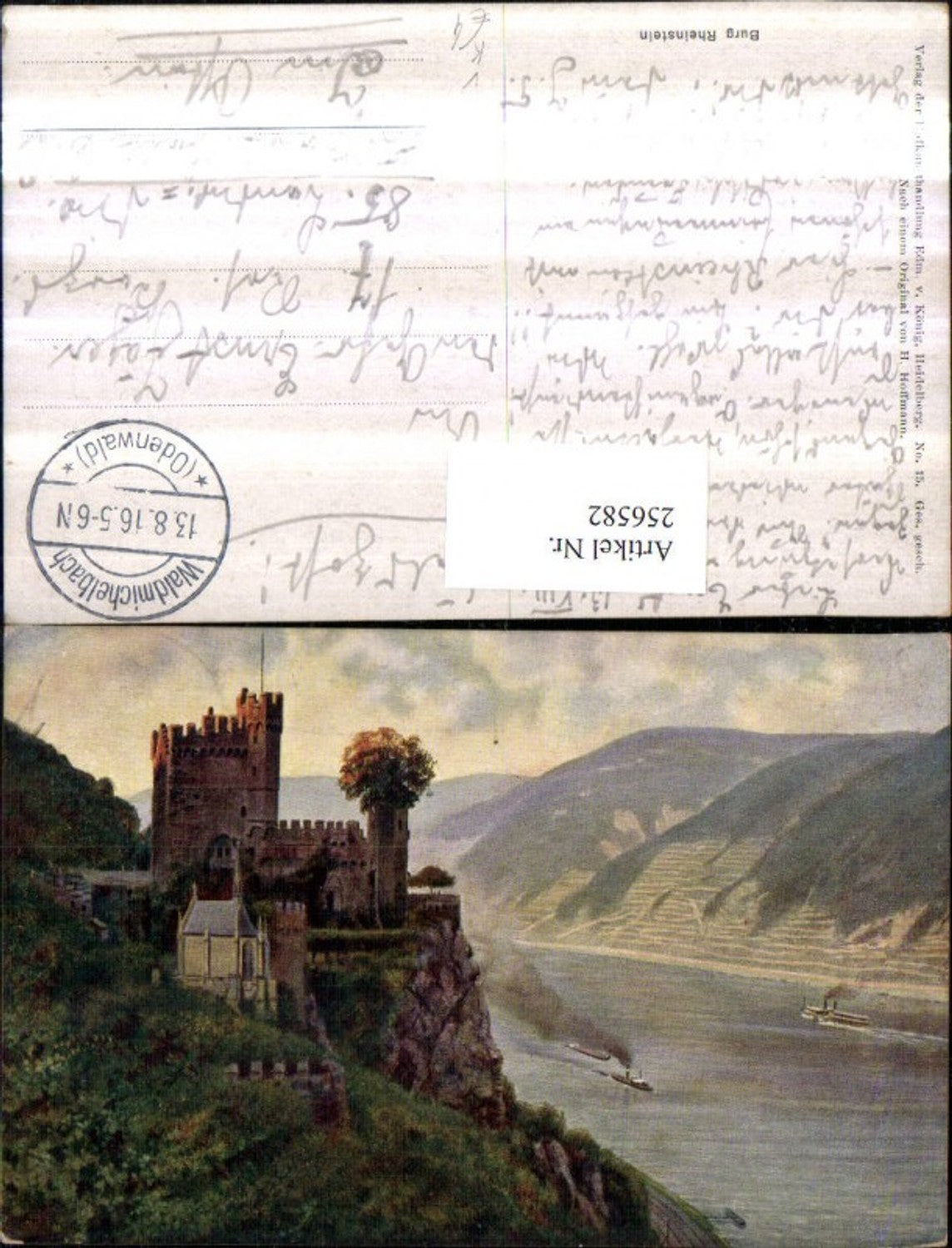 256582,Künstler AK Heinrich Hoffmann Burg Rheinstein pub Edmund v. König 15