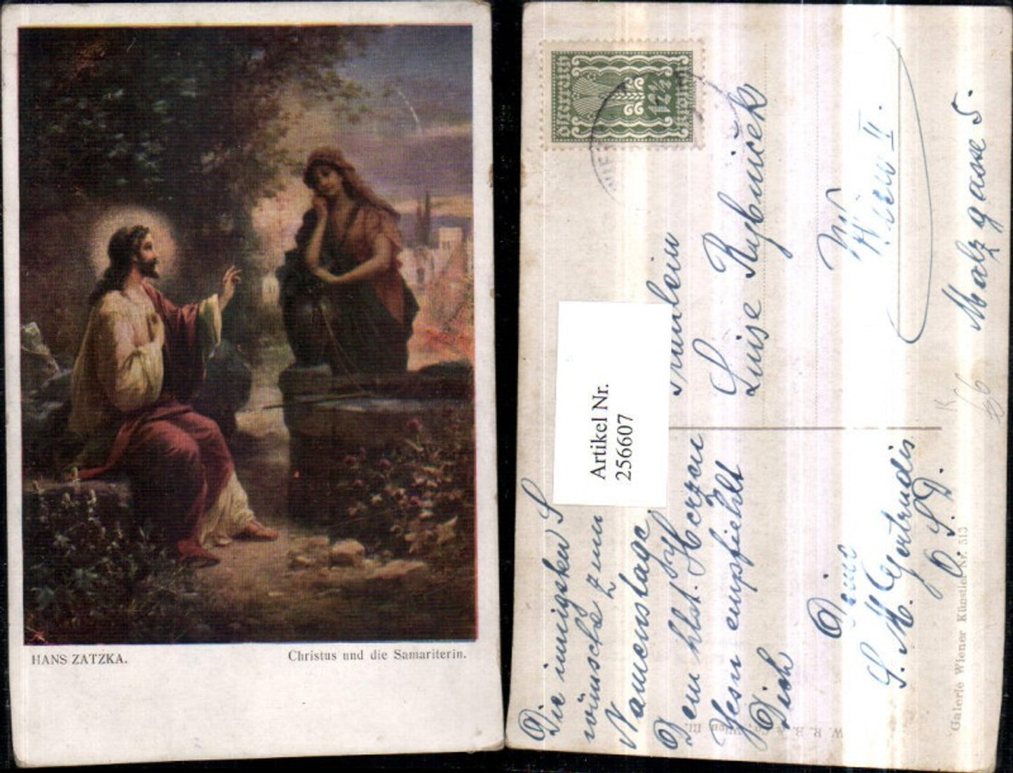 256607,Künstler H. Zatzka Christus Jesus und d. Samariterin