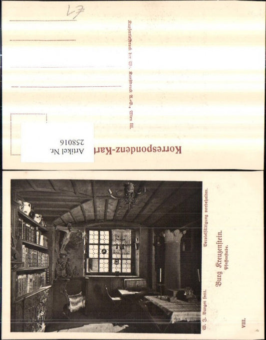 258016,Burg Kreuzenstein b. Leobendorf Pfaffenstube Innenansicht