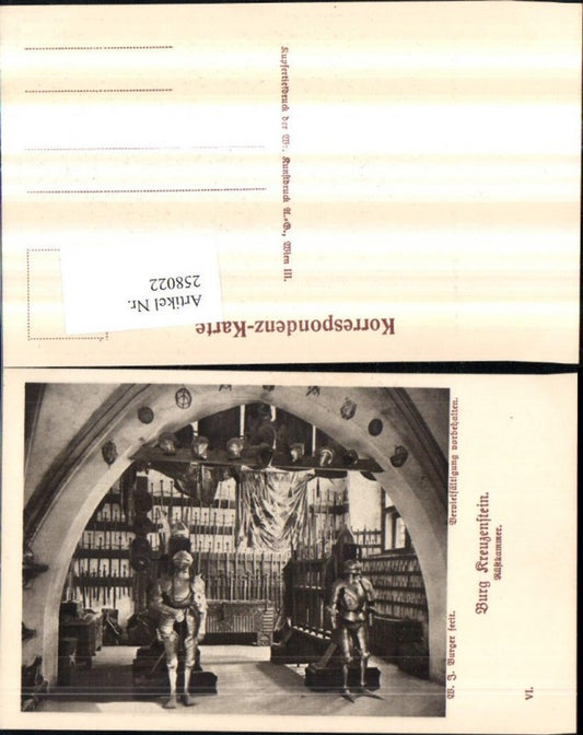 258022,Burg Kreuzenstein b. Leobendorf Rüstkammer Rüstung Schwerte