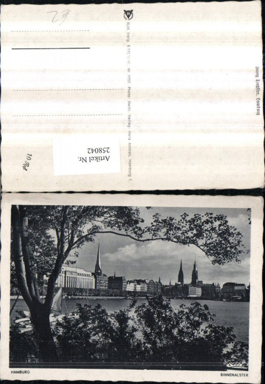 258042,Hamburg Binnenalster Teilansicht