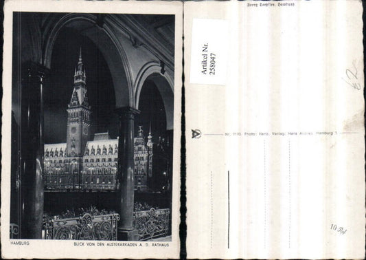 258047,Hamburg Blick v. d. Alsterarkaden auf d. Rathaus