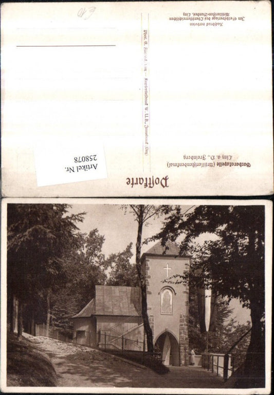 258078,Linz an d. Donau Freinberg Barbarakapelle Kapelle Artilleristendenkmal