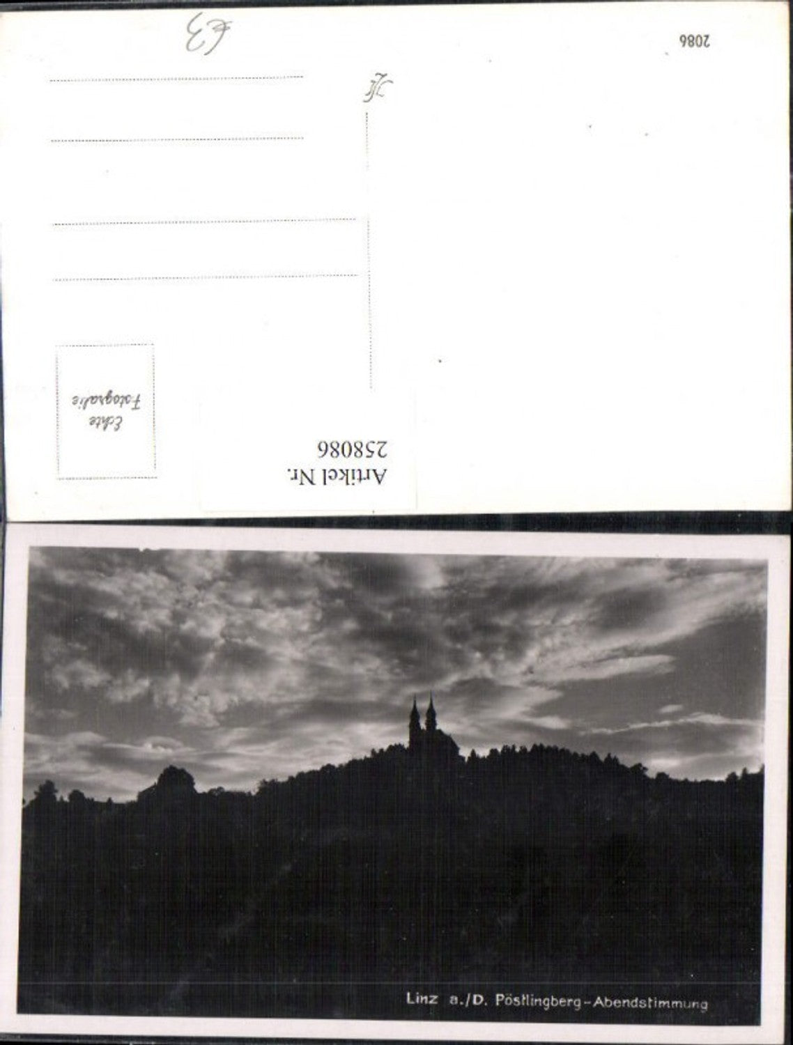 258086,Linz an d. Donau Pöstlingberg Kirche Abendstimmung