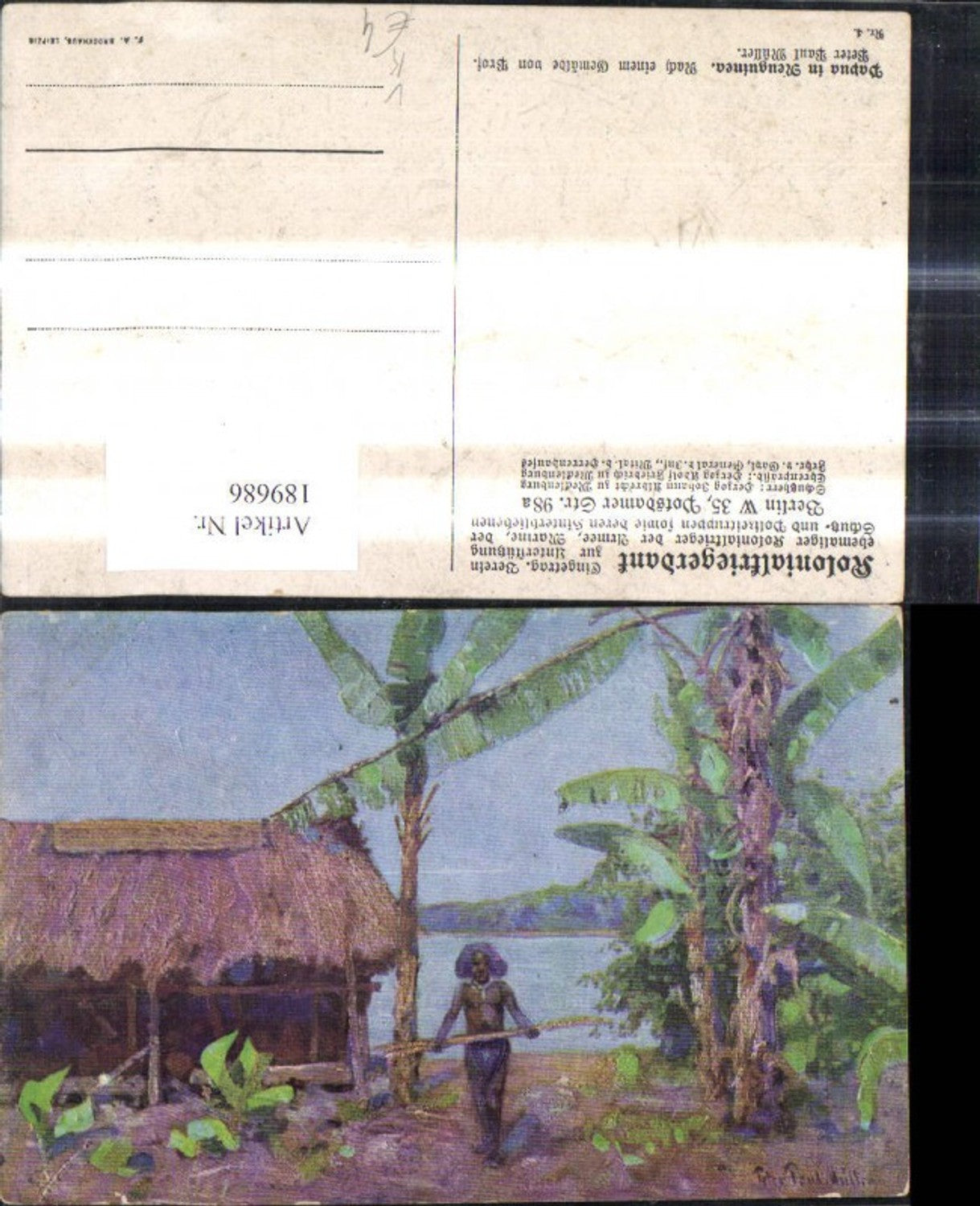 189686,Künstler Ak Peter Paul Müller Papua in Neuguinea pub Kolonialdkriegerdank Berlin