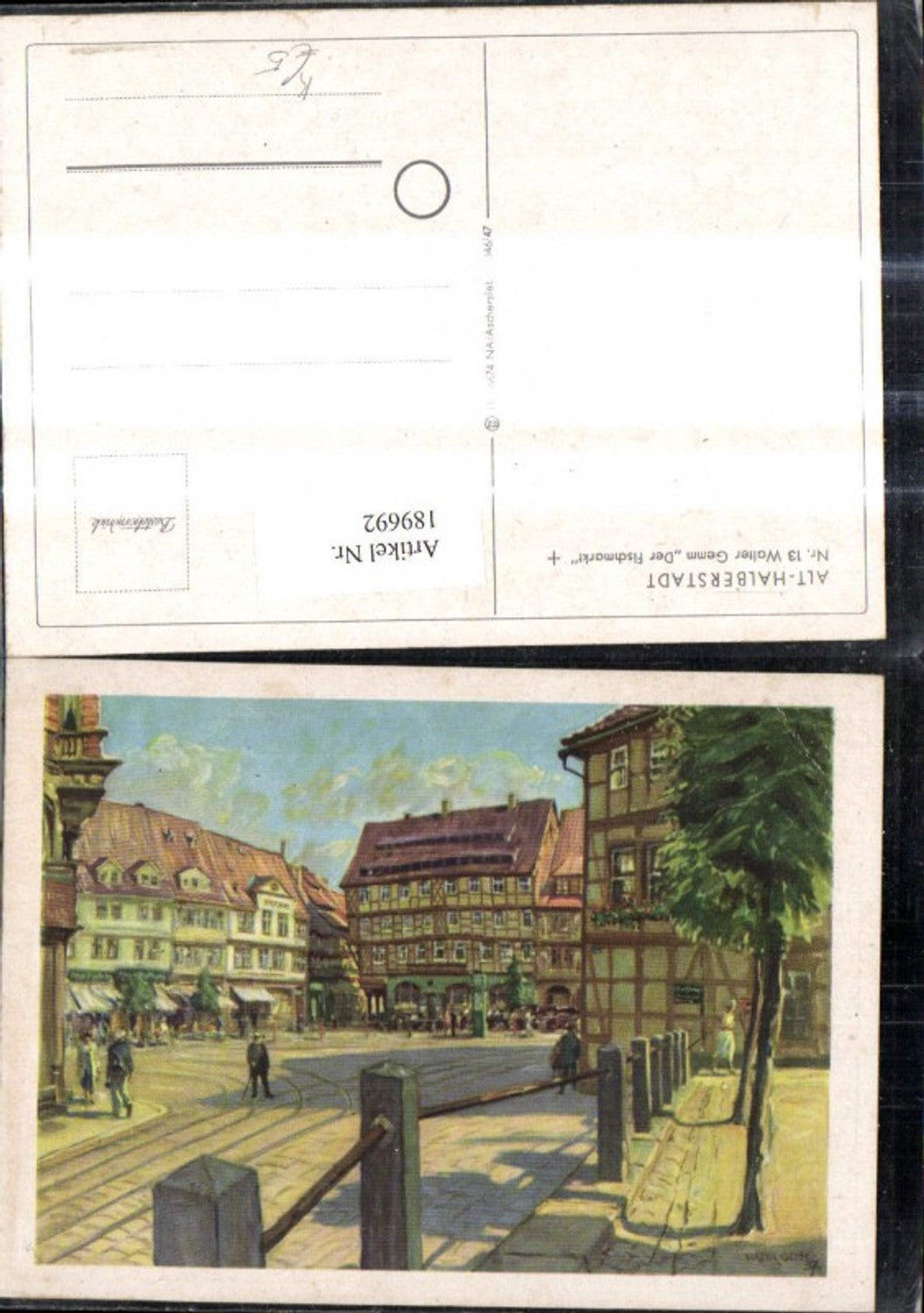 189692,Künstler Ak Walter Gemm Der Fischmarkt Alt Haberstadt