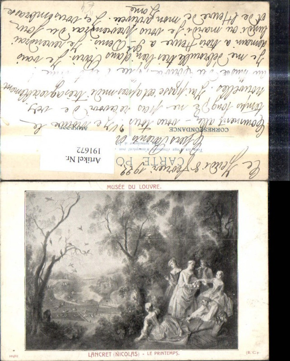 191672,Künstler Ak Nicolas Lancret Le Printemps Frauen Mann Vögel