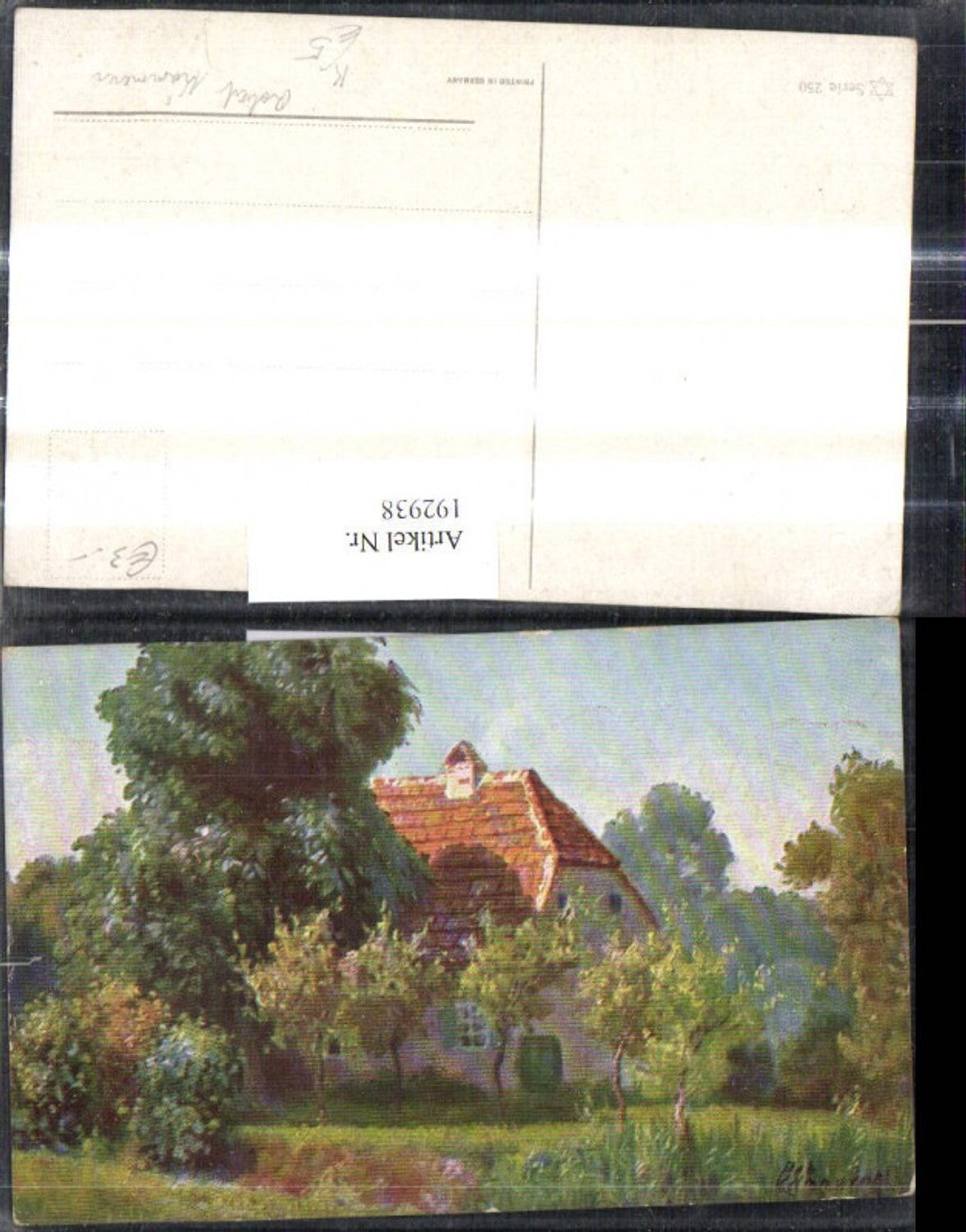 192938,Künstler Ak Robert Kämmerer Haus g. Garten Landschaft