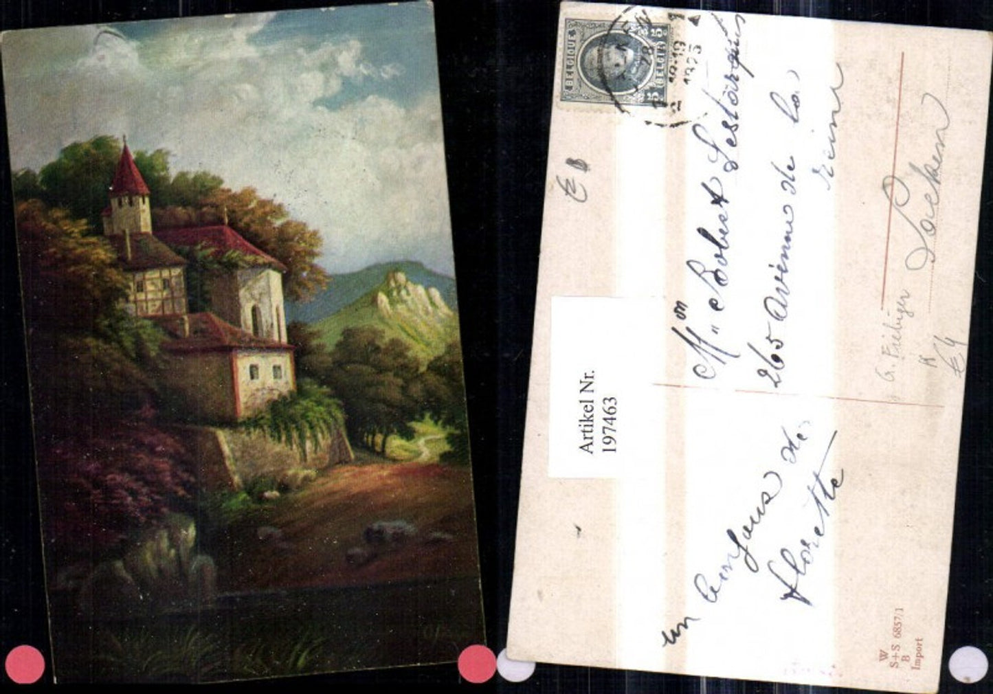 197463,Künstler Ak G. Fiebiger Kirche Gebäude Landschaft