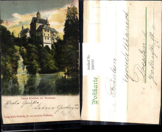 200192,Künstler Ak Schloß Kriebstein b. Waldheim