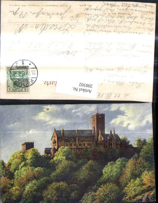 200302,Künstler Ak Wartburg v. Südosten Burg Eisenach