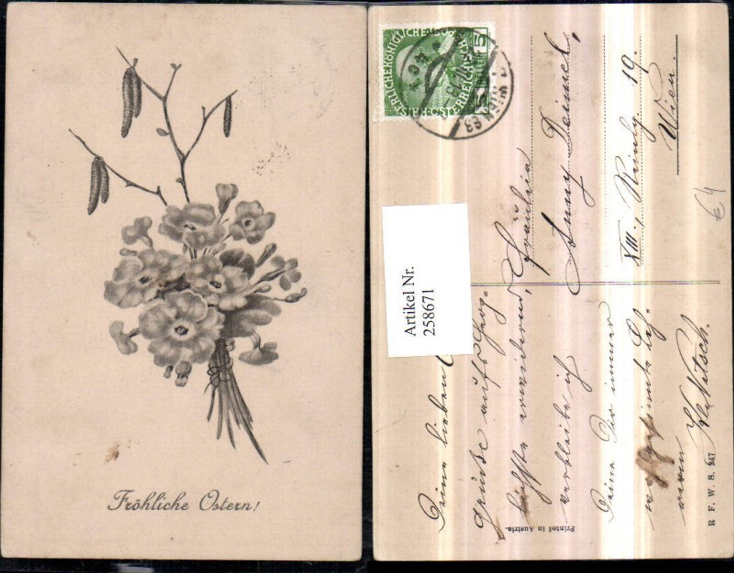 258671,Ostern Blumenstrauß Blumen Birkenzweige Birkenkätzchen