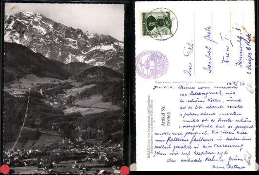 258965,Hallein Totale m. Dürrnberg u. Hohem Göll Bergkulisse pub Cosy