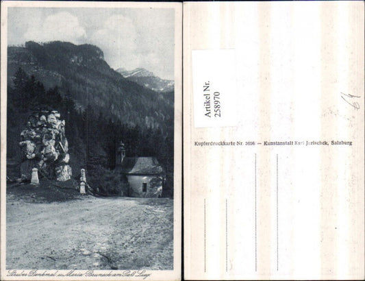 258970,Struber Denkmal u. Maria Brunneck Kirche am Pass Lueg b. Golling an d. Salzach