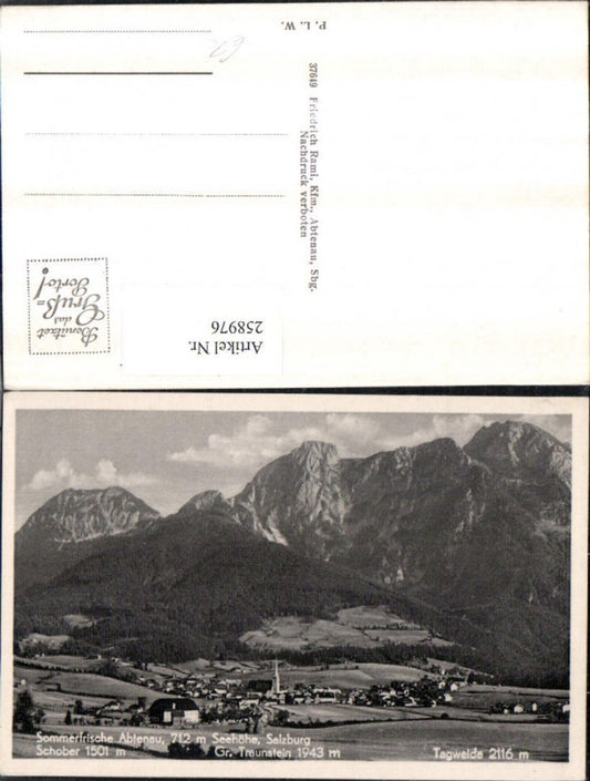 258976,Abtenau Totale geg. Schober Großen Traunstein u. Tagweide Bergkulisse