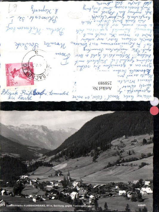 258989,Russbachsaag Rußbachsaag Totale geg. Tennengebirge Bergkulisse